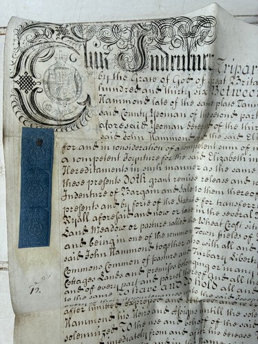 1736 vellum indenture - 1736,