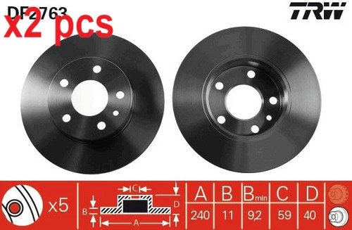 Pcs sides brake disc - brake,