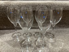 Champagne de Castelnau Reims France Etched Flute Glasses, Set of 6