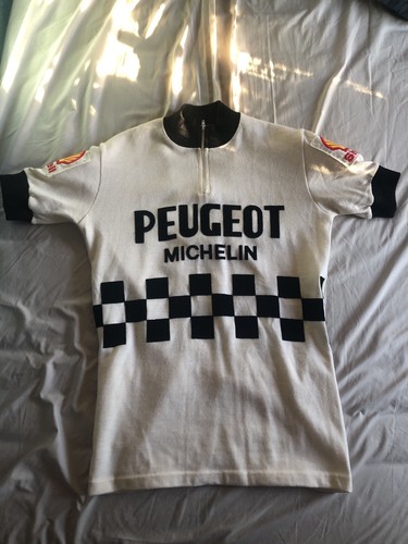 Vintage peugeot cycling jersey - peugeot,