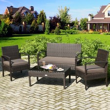 4PCS Outdoor Patio Rattan
