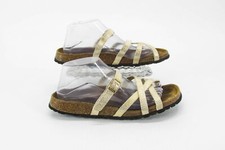 Birkenstock Womens Sandal Betula Size 9N Gold Slide Strappy Shoes Pre Owned vq