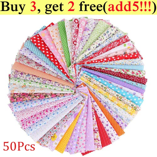 50pcs patchwork squares fabric - 50pcs,