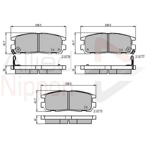 Brake pads set - brake, for