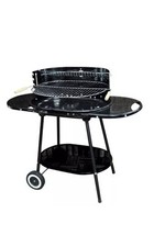 Kingfisher BBQ5 Oval Steel Trolley Barbecue - Black
