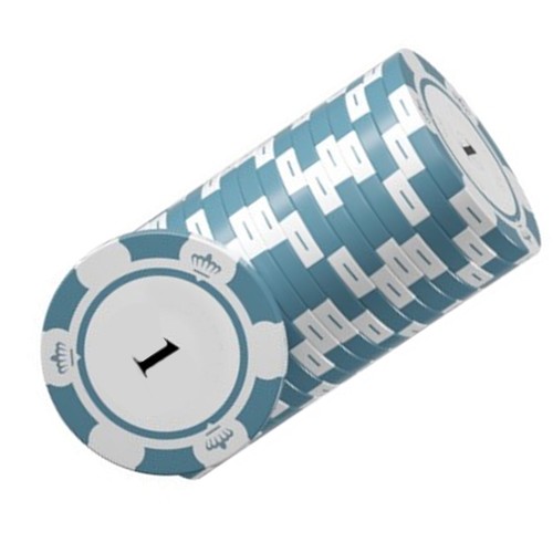 20pcs poker chip - set, clear