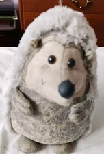 Vintage 1990s Fabric Hedgehog Door Stop  -  H 27 Cm