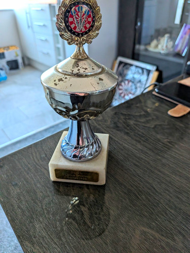 Darts trophy cup - darts, silver