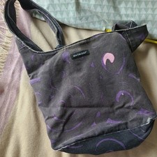 Marimekko Bag In Black Cotton Fabric with Shoulder Strap