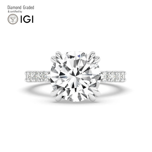 Round diamond engagement - engagement, ring