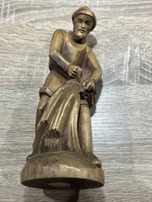 8” WOOD HAND CARVED FARMER WOOD CARVING - BLACK FOREST BERGMANN SCHNITZEREI