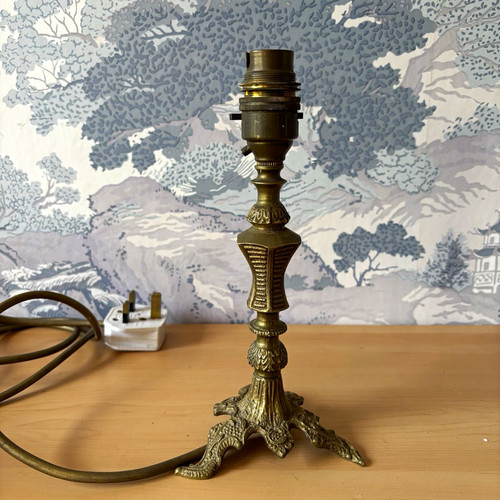 Vintage brass metal - metal, table