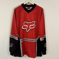 Vintage Fox Racing Jersey Red Black Men’s Size XL Motocross Bike MTB MX Trail