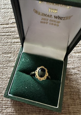 Whitby Jet Stone 9ct Gold Ring