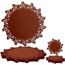 6Pcs Round Felt Placemats with