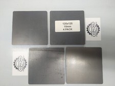 Steel plate sheet 10mm Thick 125mm - 125mm square Laser Cut 4 PACK Fabrication