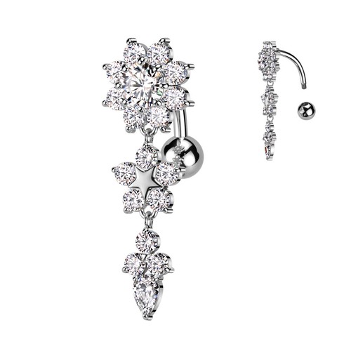Belly bar reverse - , flower