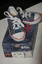 BOYS LEE COOPER DENIM BLUE PUMPS SHOES SIZE KIDS 9