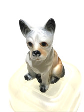 VINTAGE CHINA DOG FIGURINE / ORNAMENT ( FRENCH BULLDOG )