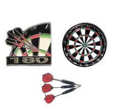 THREE Metal Enamel Pin Badges