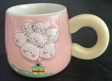 Gorgeous Unbranded Pink Mug With Rabbit Balloons 