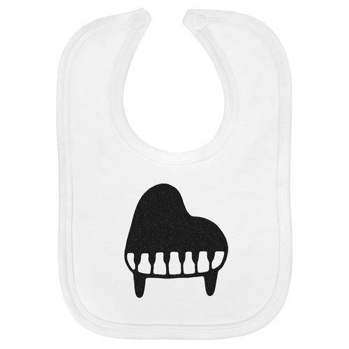 Grand piano baby bib white - bib,