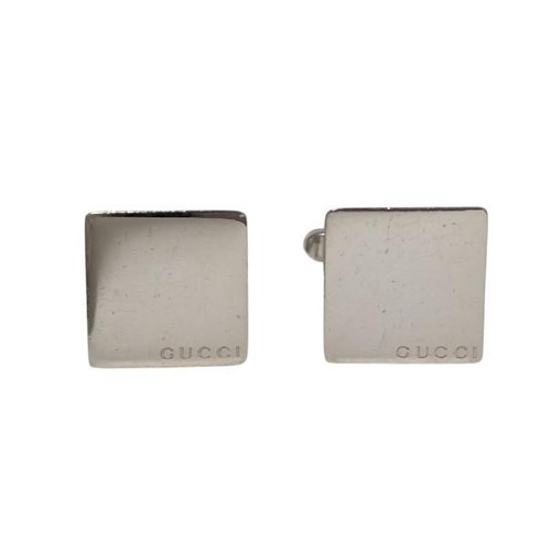 Gucci silver square logo - square,