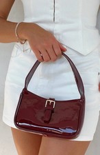 White Fox Dionne Shoulder Bag Cherry Cola / Gloss Burgundy – Brand New (RRP £45)