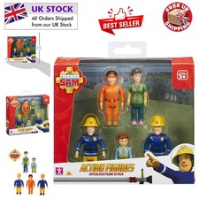 5-Piece Fireman Sam Action Figures Set - Articulated for Fun Adventures