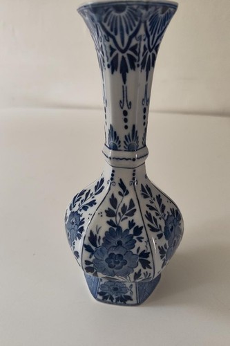 Royal blue delft vase - vase, hand