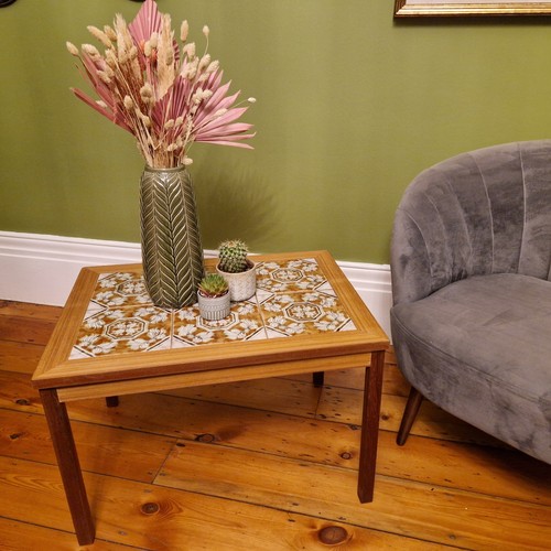 Vintage mid century tiled - mid-century,