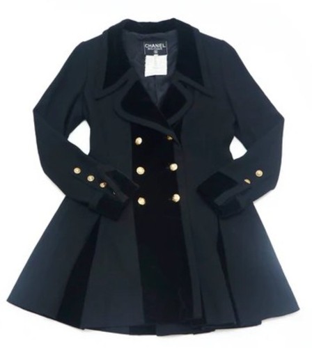 Chanel vintage black wool - chanel,