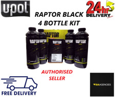 UPOL Raptor BLACK Spray Tough Coating Truck Bed Liner Boats,Trailers RLB/S4 3.8L