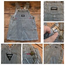 Osh Kosh Vintage Baby Pinafore Pinstripe Blue And White 12 Months