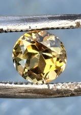 1.28ct Golden Yellow Tanzanite (Unheated,untreated) Round Brilliant Cut