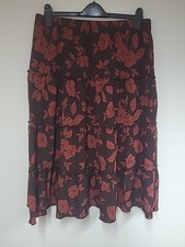 Sku 195 Edmee Collection Brown/orange  Gypsy Style Skirt Size 18/20 Length 31"