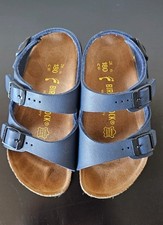 Birkenstock Children's New York Buckle Sandals, Navy Size 28