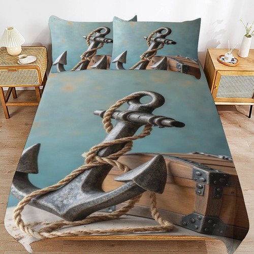 Nautical anchor bedding - 3d,