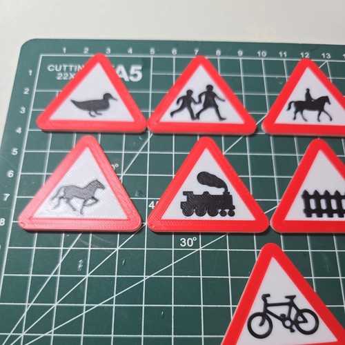 Road signs toy printed - road,