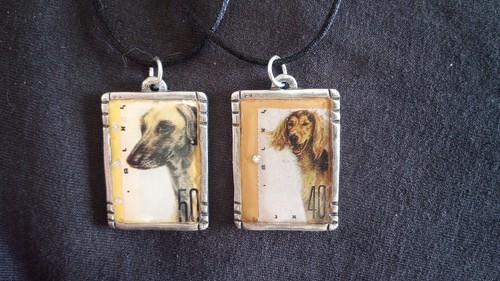 Saluki picture necklaces - picture,