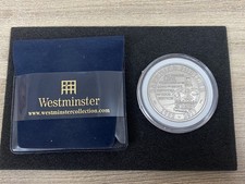  1oz 0925 SILVER SAPPHIRE JUBILEE QUEEN ELIZABETH £5 COIN WESTMINSTER MINT ROUND