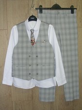 Next Boys Grey Check Trousers