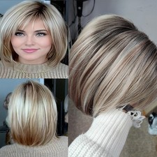 Short Bob Wigs with Bangs