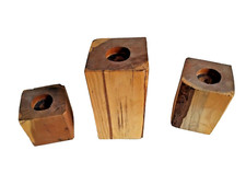 x3 different size wooden