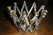 Fancy Dress Coronet Crown Costume Accessory Gold and Silver with Elastic