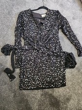 Ladies ASOS Dress Size 10 Gold And Silver Sequins Never Worn