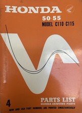 HONDA MODEL C110 - C115 PARTS MANUAL 1966