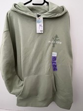 Green XL Hoodie Flower Trim