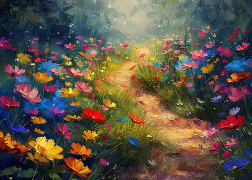 Flower floral canvas picture - flower,
