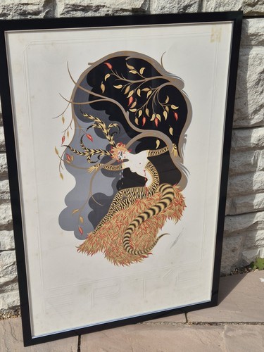 Vintage art deco serigraph - vintage,